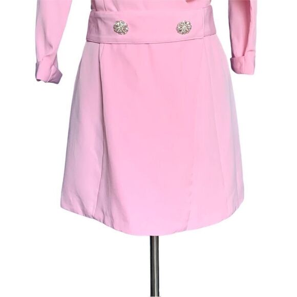 Mac Duggal 55692 Ruffled Faux Tuxedo Mini Dress - Size 10 - Picture 5 of 12